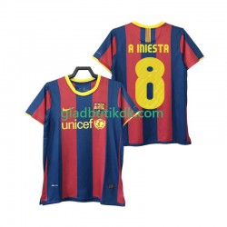 Hjemmebane Trøje FC Barcelona A INIESTA 8 Retro 2010 2011 K/Æ Mænd