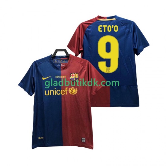 Hjemmebane Trøje FC Barcelona ETO O 9 Retro Champions League 2008 2009 K/Æ Mænd