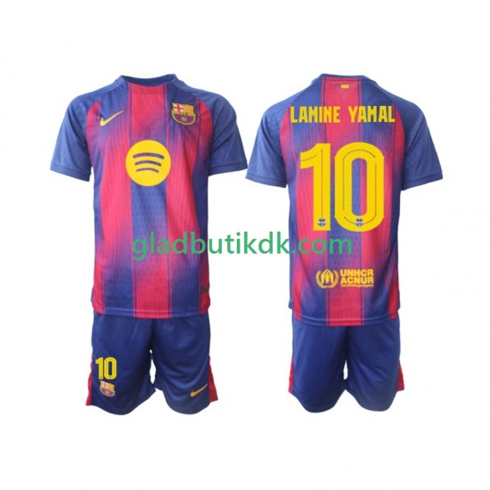 Hjemmebane Trøje FC Barcelona Lamine Yamal 10 Champions League 2025-2026 K/Æ Børn(+Shorts)