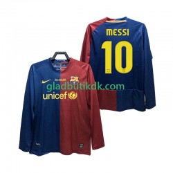 Hjemmebane Trøje FC Barcelona Lionel Messi 10 Retro Champions League 2008 2009 L/Æ Mænd