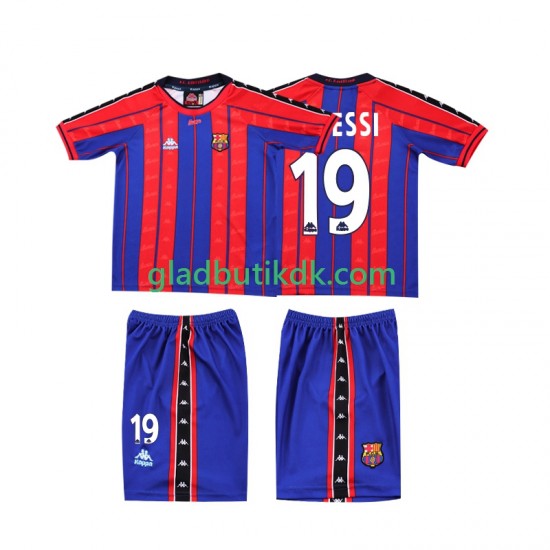 Hjemmebane Trøje FC Barcelona Lionel Messi 19 Retro 1997 1998 K/Æ Børn(+Shorts)