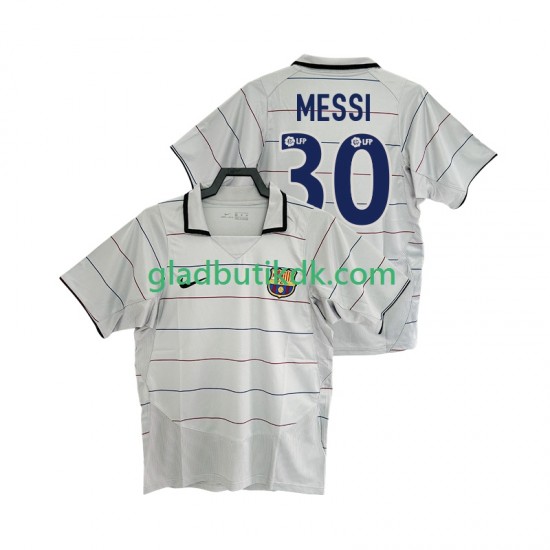 Udebane Trøje FC Barcelona Lionel Messi 30 Retro 2003 2004 K/Æ Mænd