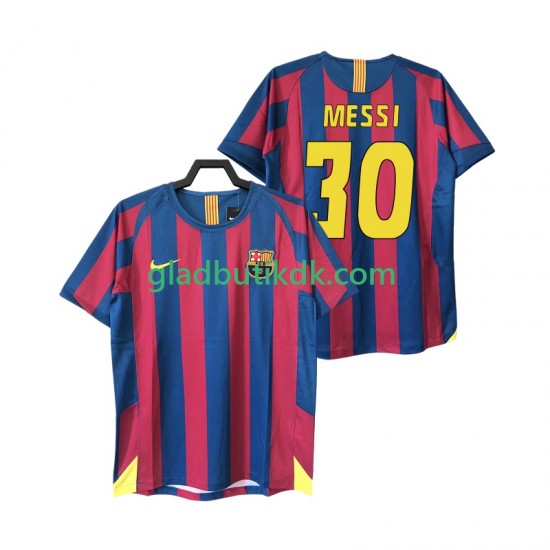 Hjemmebane Trøje FC Barcelona Lionel Messi 30 Retro 2005 2006 K/Æ Mænd