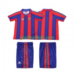 Hjemmebane Trøje FC Barcelona Retro 1996 1997 K/Æ Børn(+Shorts)