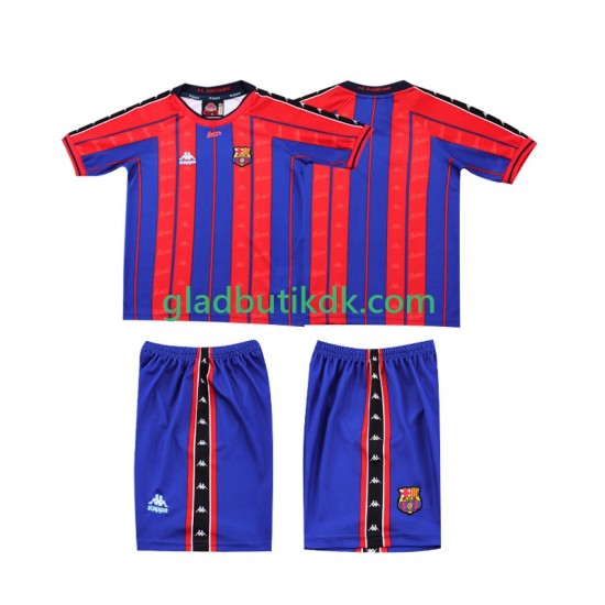 Hjemmebane Trøje FC Barcelona Retro 1997 1998 K/Æ Børn(+Shorts)