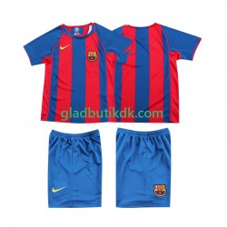Hjemmebane Trøje FC Barcelona Retro 2004 2005 K/Æ Børn(+Shorts)
