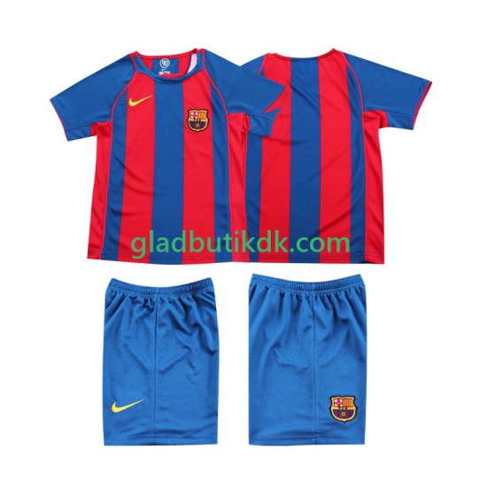 Hjemmebane Trøje FC Barcelona Retro 2004 2005 K/Æ Børn(+Shorts)