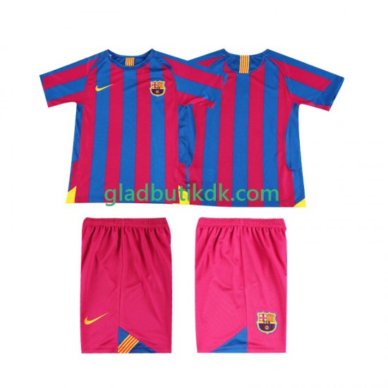 Hjemmebane Trøje FC Barcelona Retro 2005 2006 K/Æ Børn(+Shorts)