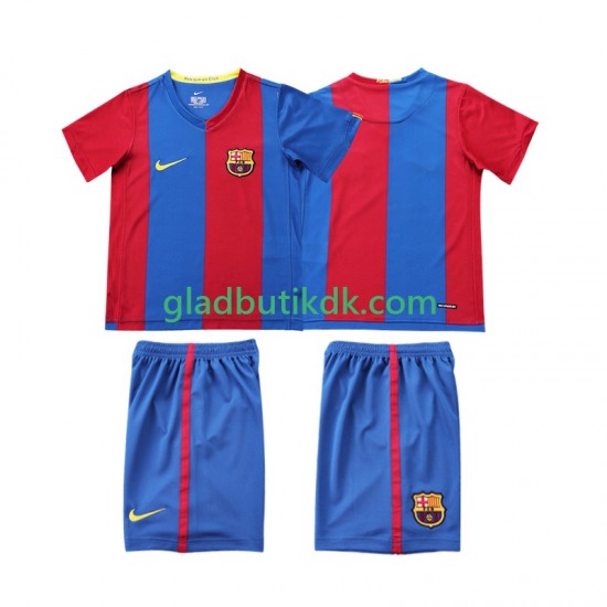 Hjemmebane Trøje FC Barcelona Retro 2006 2007 K/Æ Børn(+Shorts)
