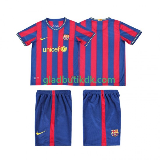 Hjemmebane Trøje FC Barcelona Retro 2009 2010 K/Æ Børn(+Shorts)