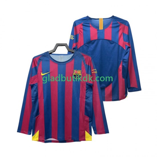 Hjemmebane Trøje FC Barcelona Retro Champions League 2005 2006 L/Æ Mænd