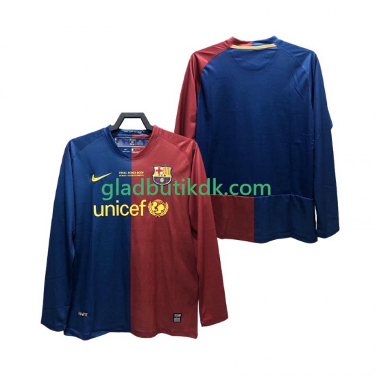 Hjemmebane Trøje FC Barcelona Retro Champions League 2008 2009 L/Æ Mænd