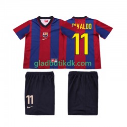 Hjemmebane Trøje FC Barcelona Ronaldo 11 Retro 1998 1999 K/Æ Børn(+Shorts)