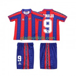 Hjemmebane Trøje FC Barcelona Ronaldo Retro 1996 1997 K/Æ Børn(+Shorts)