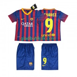 Hjemmebane Trøje FC Barcelona SUARZE 9 Retro 2013 2014 K/Æ Børn(+Shorts)
