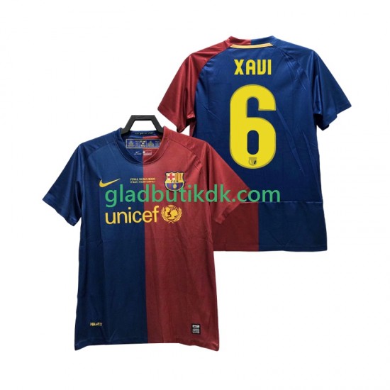 Hjemmebane Trøje FC Barcelona XAVI 6 Retro Champions League 2008 2009 K/Æ Mænd