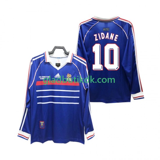 Hjemmebane Trøje Frankrig ZIDANE 10 Retro 1998 L/Æ Mænd