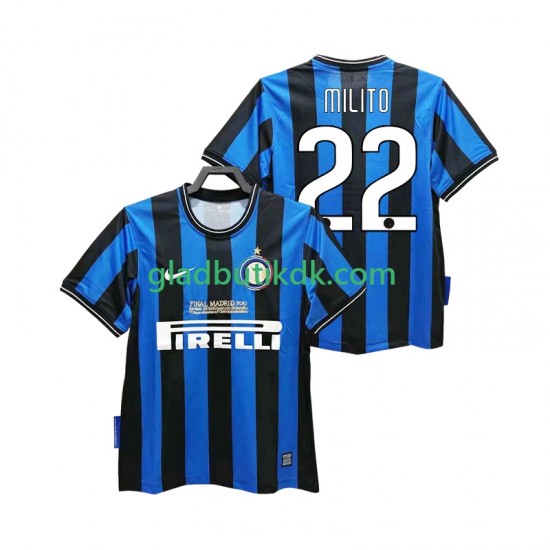 Hjemmebane Trøje Inter Milan MILITO 22 Retro 2009 2010 K/Æ Mænd