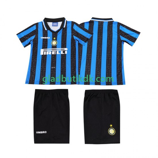 Hjemmebane Trøje Inter Milan Retro 1997 1998 K/Æ Børn(+Shorts)