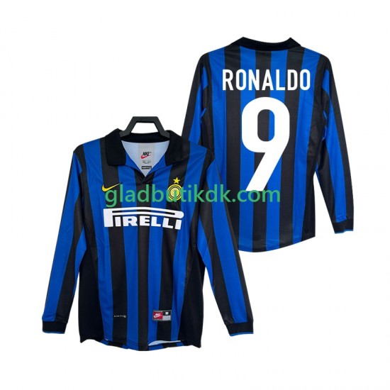 Hjemmebane Trøje Inter Milan Ronaldo 9 Retro 1998 1999 L/Æ Mænd