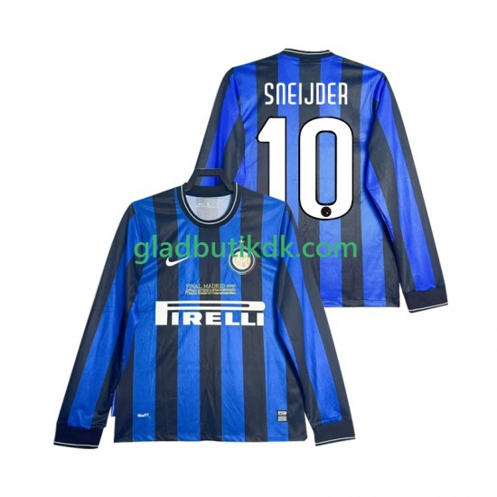 Hjemmebane Trøje Inter Milan SNEIJDER 10 Retro 2009 2010 L/Æ Mænd