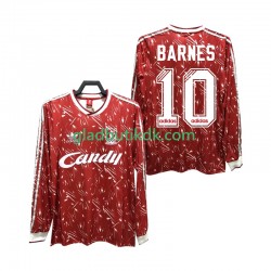 Hjemmebane Trøje Liverpool BARNES 10 Retro 1989 1991 L/Æ Mænd