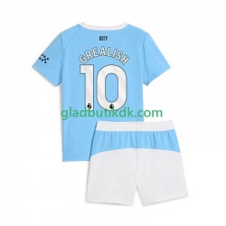 Hjemmebane Trøje Manchester City Jack Grealish 10 2025-2026 K/Æ Børn(+Shorts)