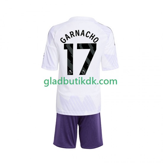Udebane Trøje Manchester United Alejandro Garnacho 17 2025-2026 K/Æ Børn(+Shorts)