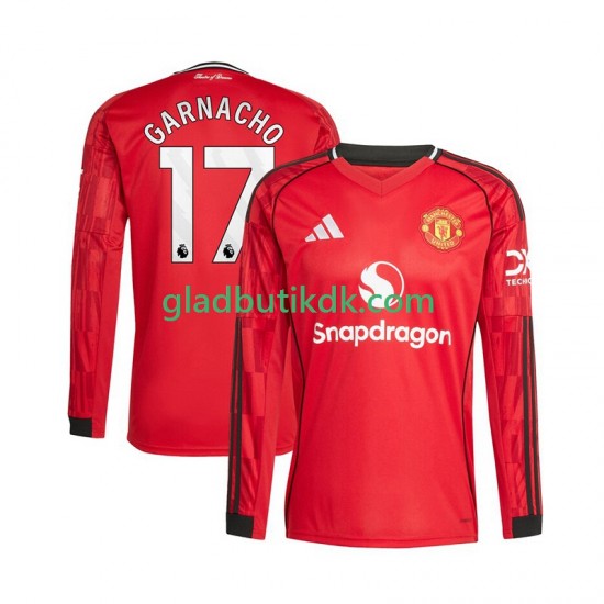 Hjemmebane Trøje Manchester United Alejandro Garnacho 17 2025-2026 L/Æ Mænd