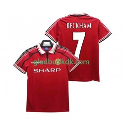 Hjemmebane Trøje Manchester United BECKHAM 7 Retro 1998 1999 K/Æ Mænd