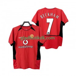 Hjemmebane Trøje Manchester United BECKHAM 7 Retro 2002 2004 K/Æ Mænd