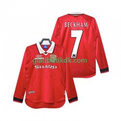 Hjemmebane Trøje Manchester United Beckham 7 Retro 1999 2000 L/Æ Mænd