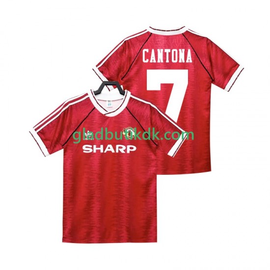 Hjemmebane Trøje Manchester United CANTONA 7 Retro 1990 1992 K/Æ Mænd