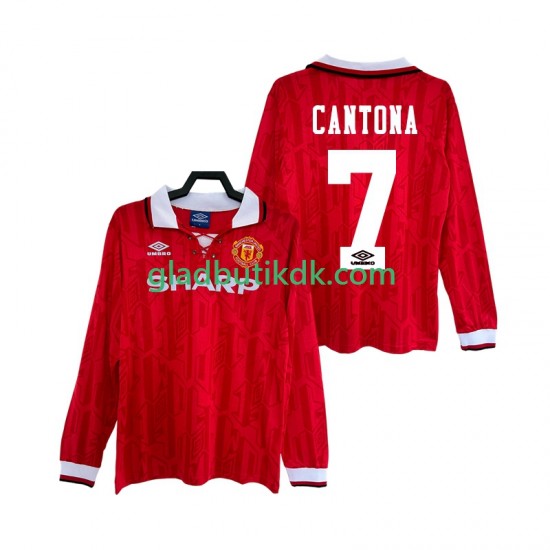 Hjemmebane Trøje Manchester United CANTONA 7 Retro 1992 1994 L/Æ Mænd