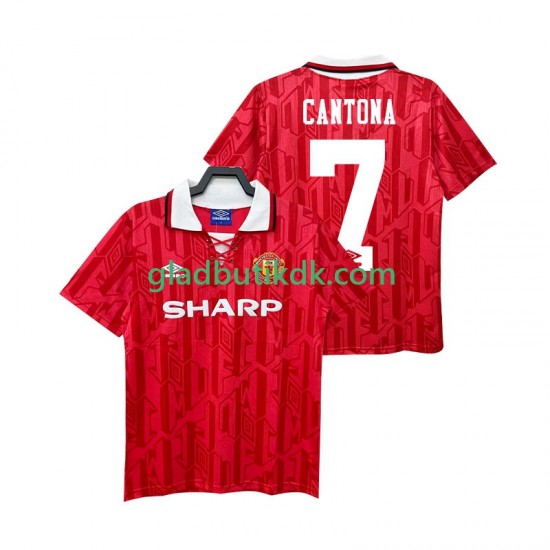Hjemmebane Trøje Manchester United CANTONA 7 Retro 1992 1994 K/Æ Mænd