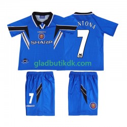 3. Valg Trøje Manchester United CONTONA 7 Retro 1996 1998 K/Æ Børn(+Shorts)
