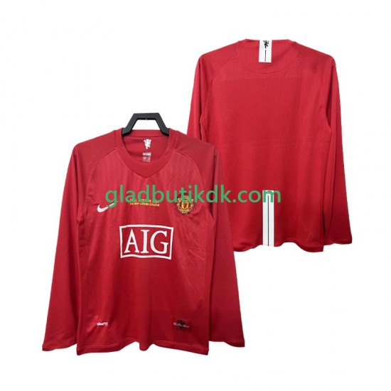 Hjemmebane Trøje Manchester United Champions League Retro 2007 2008 L/Æ Mænd