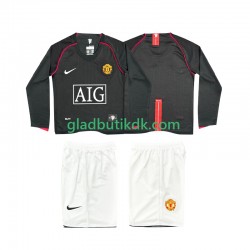 Udebane Trøje Manchester United Retro 2007 2008 L/Æ Børn(+Shorts)