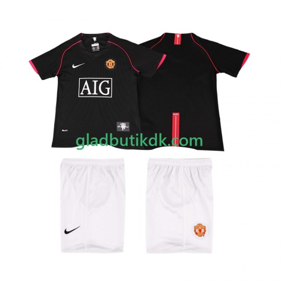 Udebane Trøje Manchester United Retro 2007 2008 K/Æ Børn(+Shorts)