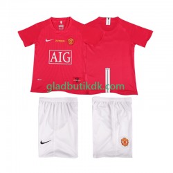 Hjemmebane Trøje Manchester United Retro Champions League 2007 2008 K/Æ Børn(+Shorts)