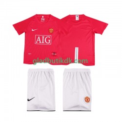 Hjemmebane Trøje Manchester United Retro Premier League 2007 2008 K/Æ Børn(+Shorts)