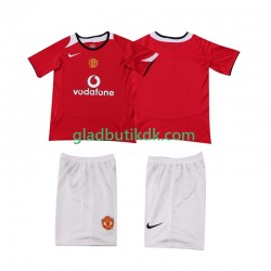 Hjemmebane Trøje Manchester United Retro 2005 2006 K/Æ Børn(+Shorts)