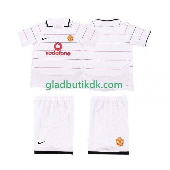3. Valg Trøje Manchester United Retro 2003 2006 K/Æ Børn(+Shorts)