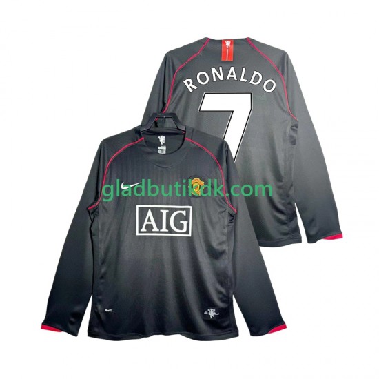 Udebane Trøje Manchester United Critstiano Ronaldo 7 Retro 2007 2008 L/Æ Mænd