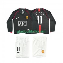 Udebane Trøje Manchester United GIGGS 11 Retro 2007 2008 L/Æ Børn(+Shorts)