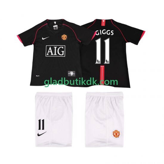 Udebane Trøje Manchester United GIGGS 11 Retro 2007 2008 K/Æ Børn(+Shorts)