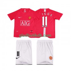 Hjemmebane Trøje Manchester United GIGGS 11 Retro Premier League 2007 2008 K/Æ Børn(+Shorts)