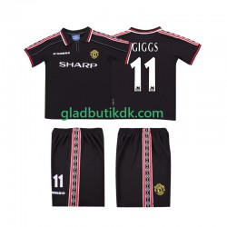 Udebane Trøje Manchester United GIGGS 11 Retro 1998 1999 K/Æ Børn(+Shorts)