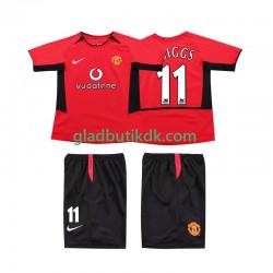 Hjemmebane Trøje Manchester United GIGGS 11 Retro 2002 2004 K/Æ Børn(+Shorts)
