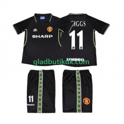 3. Valg Trøje Manchester United GIGGS 11 Retro 1998 1999 K/Æ Børn(+Shorts)